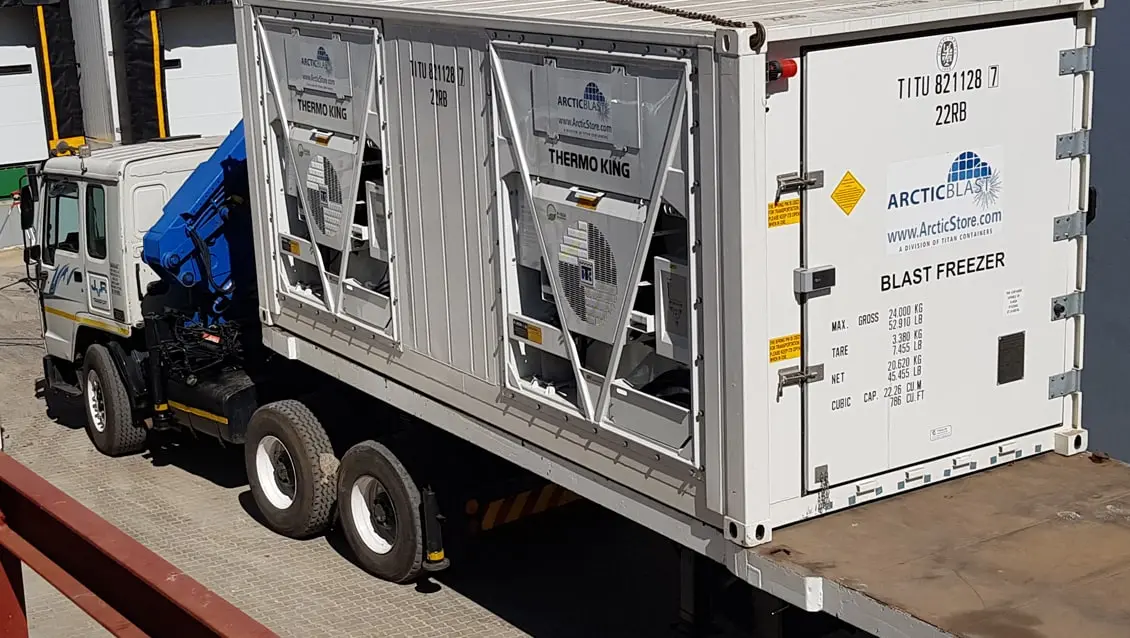 20ft Conteneur de stockage réfrigéré ArcticBlast à refroidissement rapide