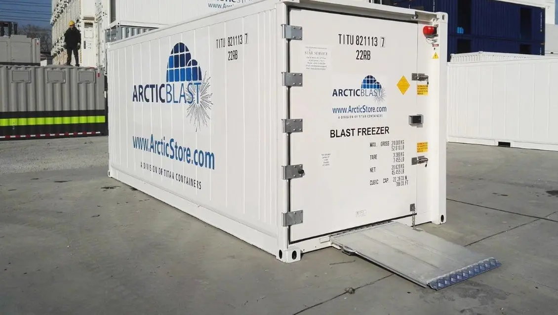 20ft Conteneur de stockage réfrigéré ArcticBlast à refroidissement rapide