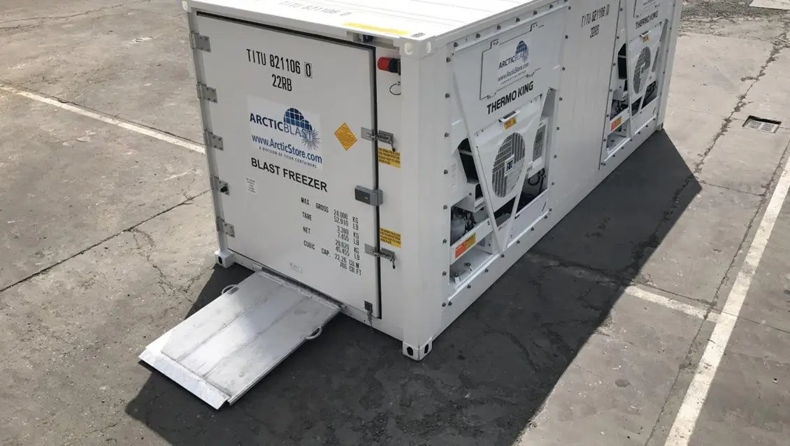 20ft Conteneur de stockage réfrigéré ArcticBlast à refroidissement rapide