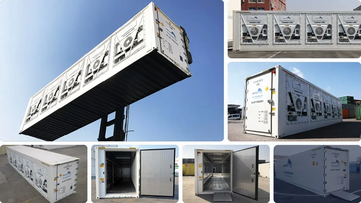 40ft Conteneur réfrigéré ArcticBlast pour la location Stockage à refroidissement rapide