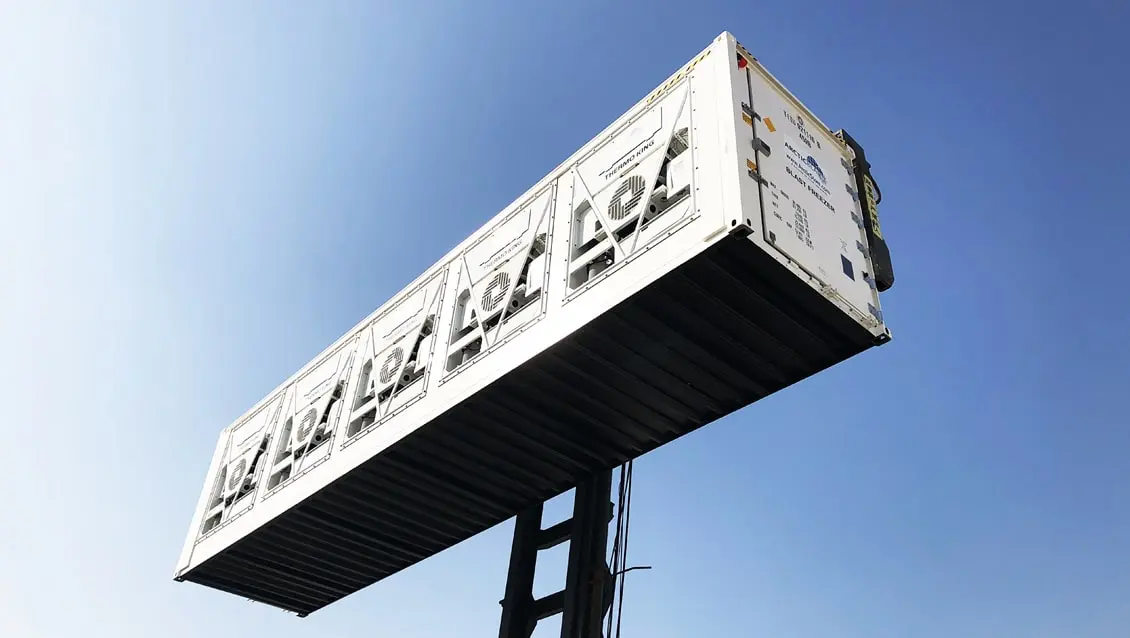 40ft Conteneur réfrigéré ArcticBlast pour la location Stockage à refroidissement rapide