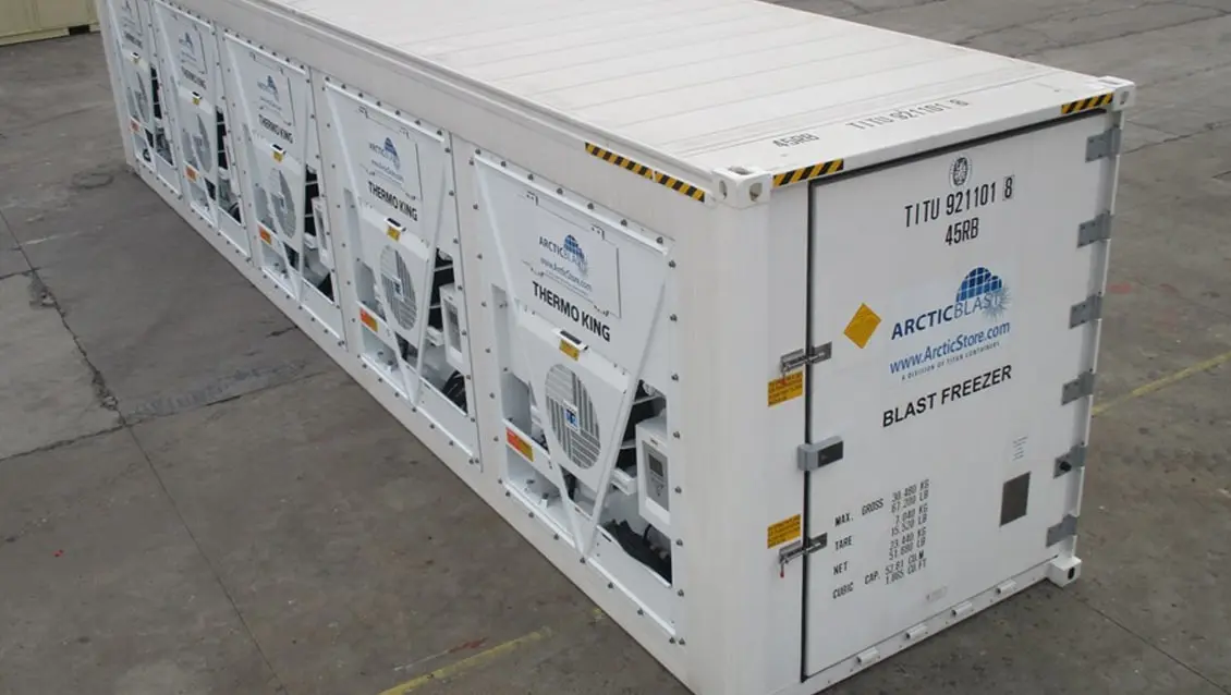 40ft Conteneur réfrigéré ArcticBlast pour la location Stockage à refroidissement rapide