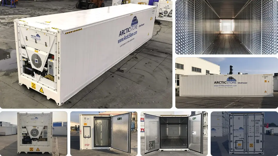 40ft UltraFreezer Entrepôt frigorifique Congélateur Conteneurs réfrigérés