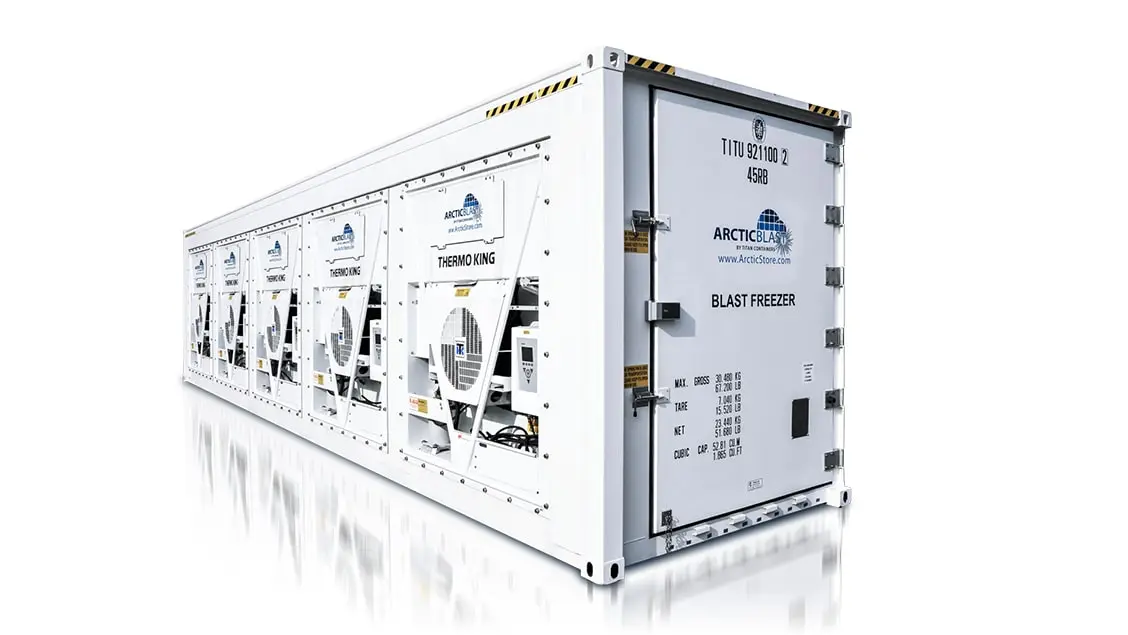ArcticBlast – Stockage frigorifique.
         Location de conteneur frigorifique.