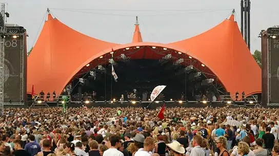 Festival de Roskilde – Stockage frigorifique.
         Conteneurs frigorifiques