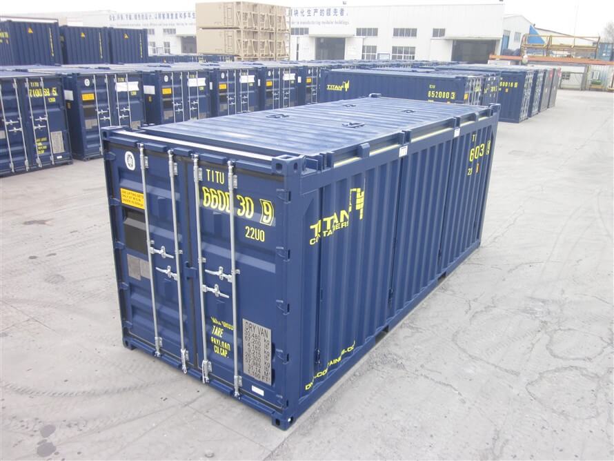 TITAN Container blau Lagerplatz