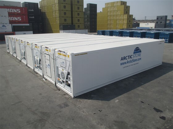 Chambre froide modulaire de 9 containers frigorifiques 40'a